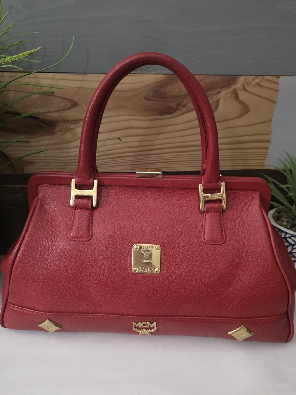 MCM Top Handle Vintage Satchel